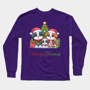 A puppy dog Christmas Long Sleeve T-Shirt